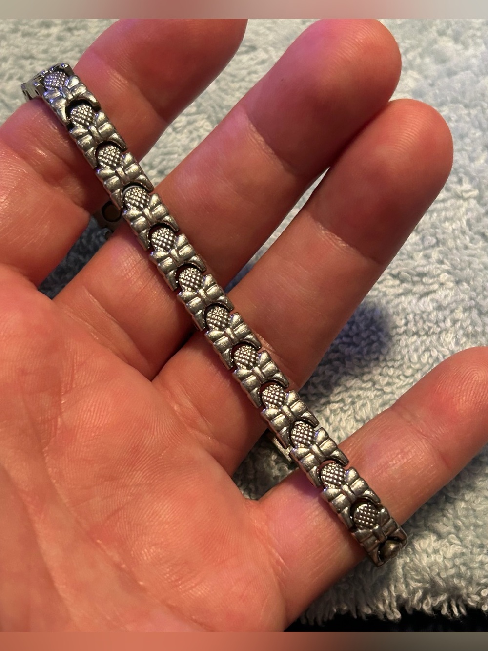 VINTAGE MEN’S/UNISEX STAINLESS STEEL BRACELET/EUC